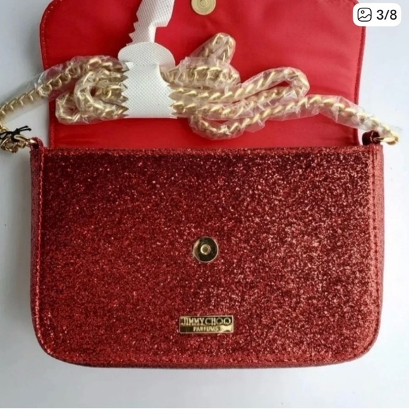 Jimmy Choo Sparkling Red Crossbody Bag - Picture 2 of 9